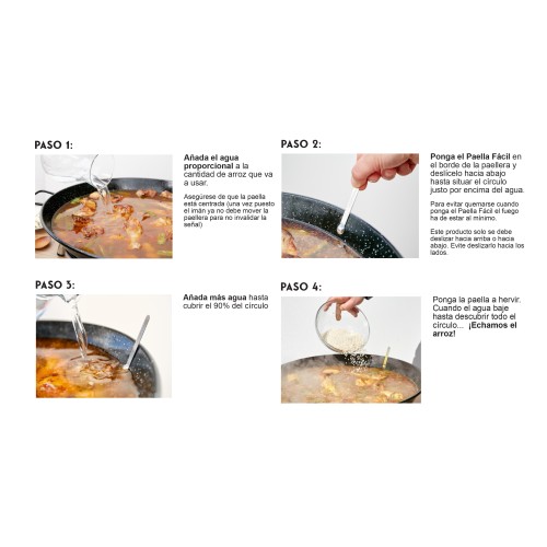 paella magnet is perfect to measure our broth and add the rice