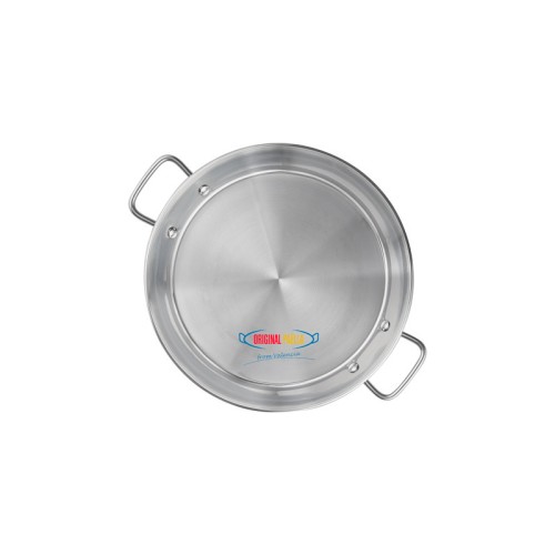 Thermodiffusion stainless steel paella pan - 32 cm