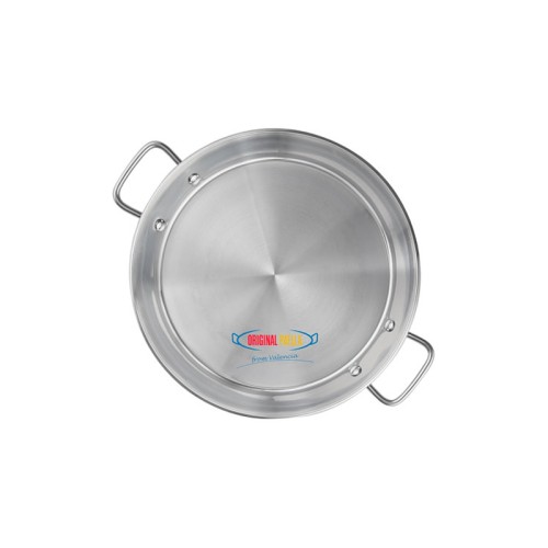 40 cm stainless steel induction paella pan for 6-9 people