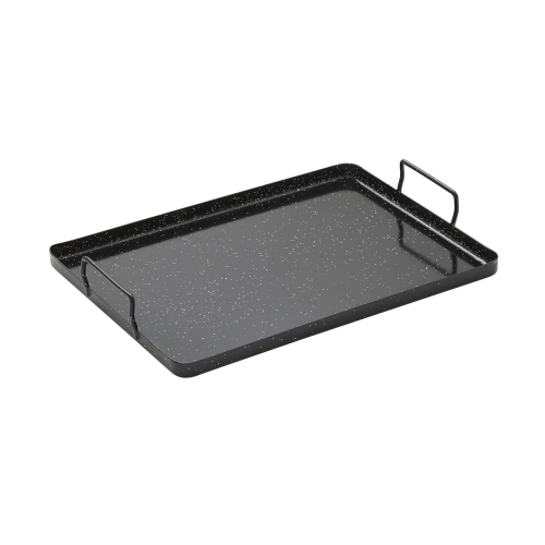 Rectangular enameled paella pan, enameled rice pan