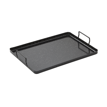 Rectangular enameled paella pan, enameled rice pan