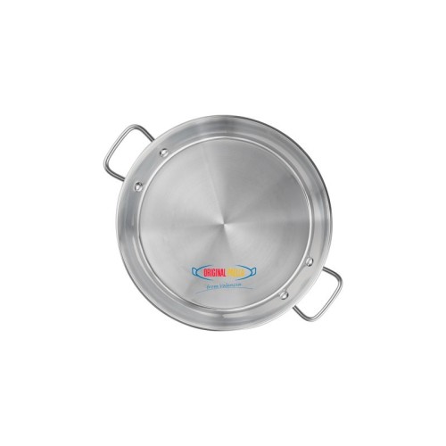 28 cm Stainless Steel Induction Paella Pan for 3 people