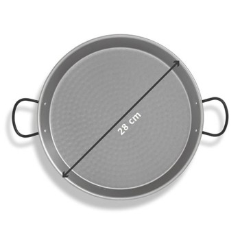 28 cm Stainless Steel Induction Paella Pan for 3 people