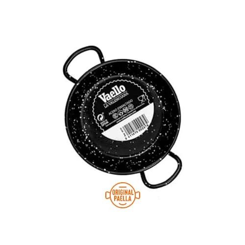 20 cm Enamel Paella Pan for 1 person Enamelled Steel Paella Pan