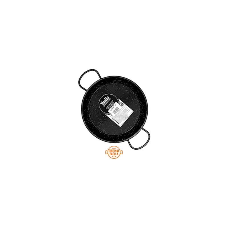 26 cm Enamel Paella Pan for 2 people Enamelled Steel Paella Pan