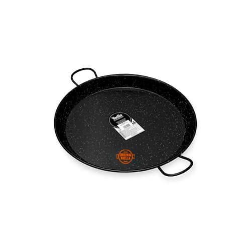 46 cm Enamel Paella Pan for 12 people Enamelled Steel Paella Pan