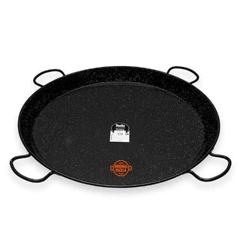 80 cm Enamel Paella Pan for 40 people Enamelled Steel Paella Pan