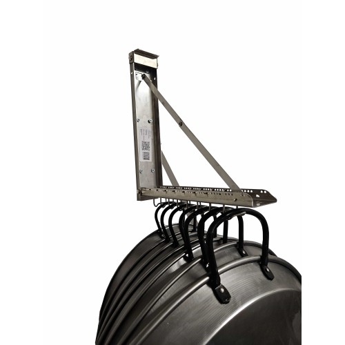 Foldable paella pan hanger