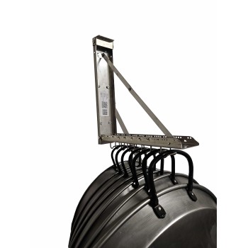 Foldable paella pan hanger