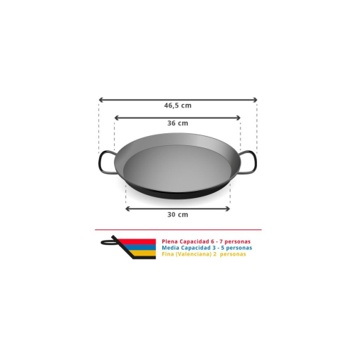 36cm Stainless Steel Induction Paella Pan for 7 ppl Paella induction