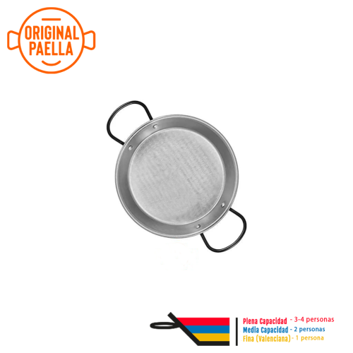 28 cm Carbon Steel Paella Pan for 3 people 28 cm polish steel pan