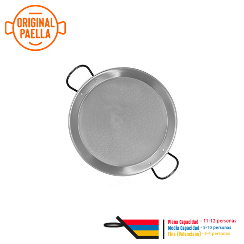 46 cm Carbon Steel Paella Pan for 12 people 46cm polish steel pan