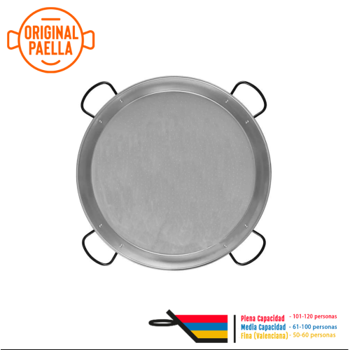 115 cm Carbon Steel Paella Pan for 120 people 115cm polished