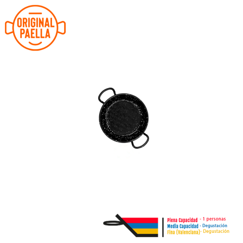 20 cm Enamel Paella Pan for 1 person Enamelled Steel Paella Pan