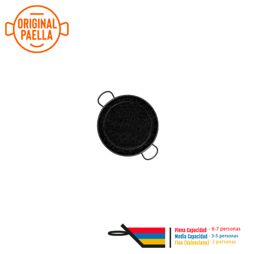 36 cm Enamel Paella Pan for 7 people Enamelled Steel Paella Pan