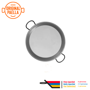 34 cm Carbon steel induction Paella Pan for 6 people