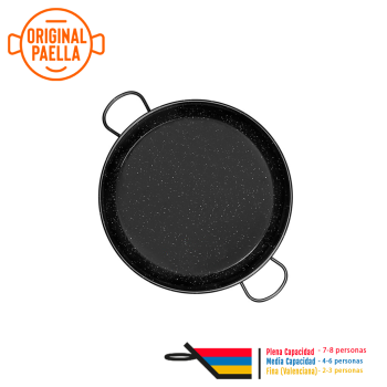 38 cm enamel induction Paella Pan for 8 people, paella induction