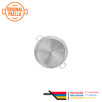 50 cm Stainless Steel Induction Paella Pan for 14 ppl Paella induction