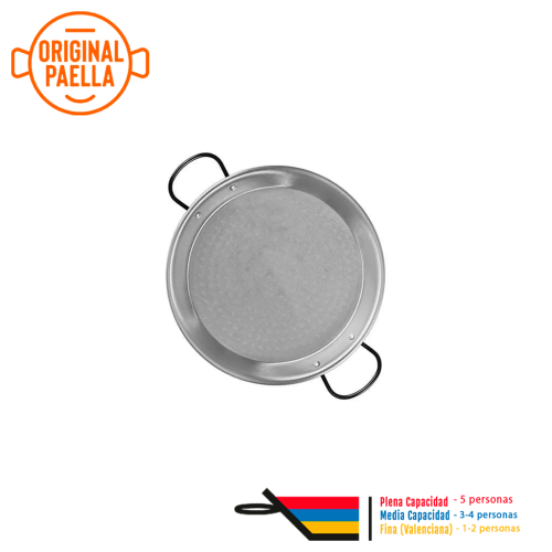 32 cm Carbon Steel Paella Pan for 5 people 32 cm polish steel pan