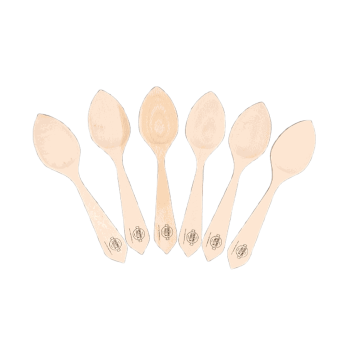 Pack 6 Wooden Spoon