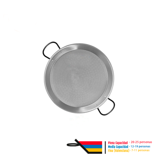 65 cm Carbon Steel Paella Pan for 25 people 65cm polish steel pan