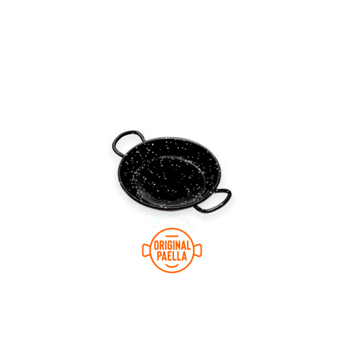 22 cm Enamel Paella Pan for 1 person Enamelled Steel Paella Pan