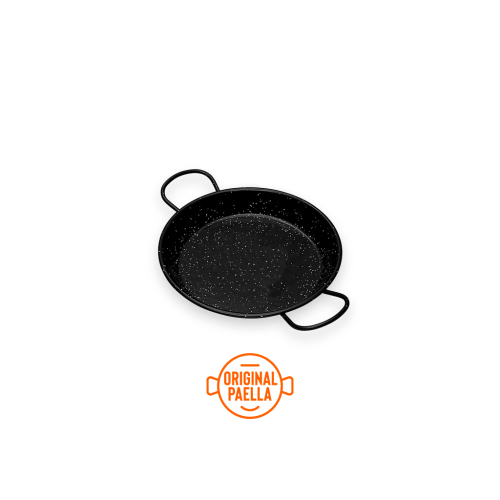 26 cm Enamel Paella Pan for 2 people Enamelled Steel Paella Pan