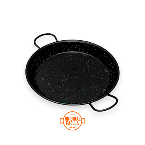 46 cm Enamel Paella Pan for 12 people Enamelled Steel Paella Pan