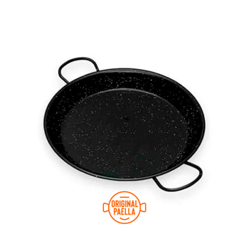 46 cm Enamel Paella Pan for 12 people Enamelled Steel Paella Pan