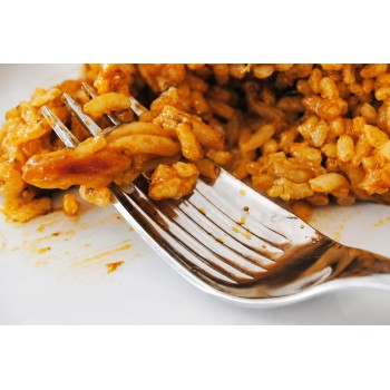 Stainless steel spoon fork for rice and paella