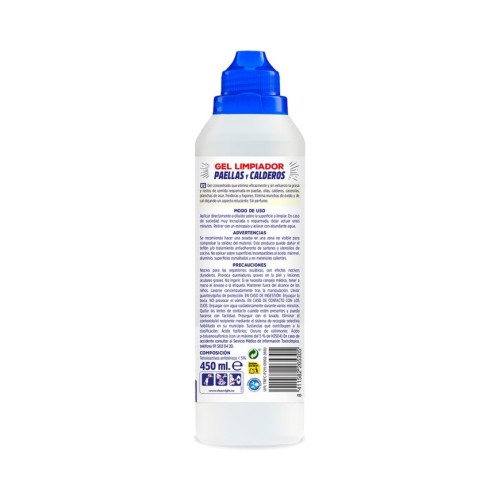 Cleaner for paella pans and kettles