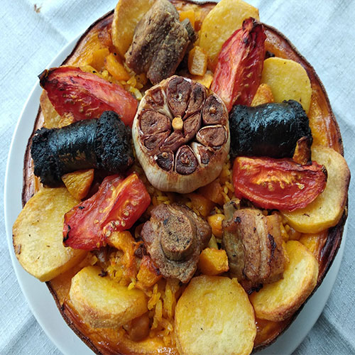 Ascension Casero recipe: Baked rice in pumpkin
