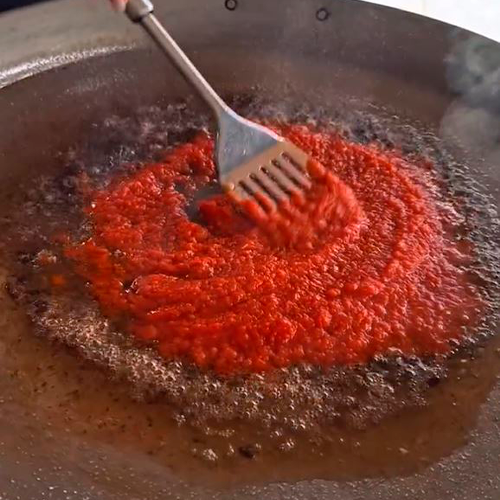 4.- Sauté the vegetables