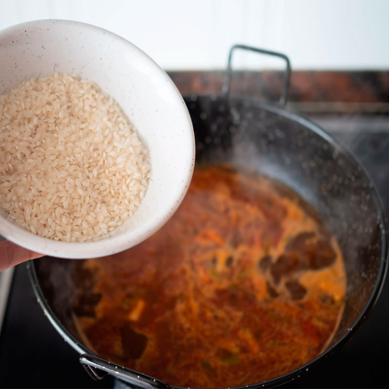 Originalpaella - Easy recipe for honeyed monkfish rice
