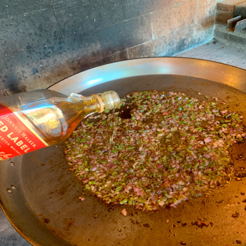 4.- Sauté with whiskey