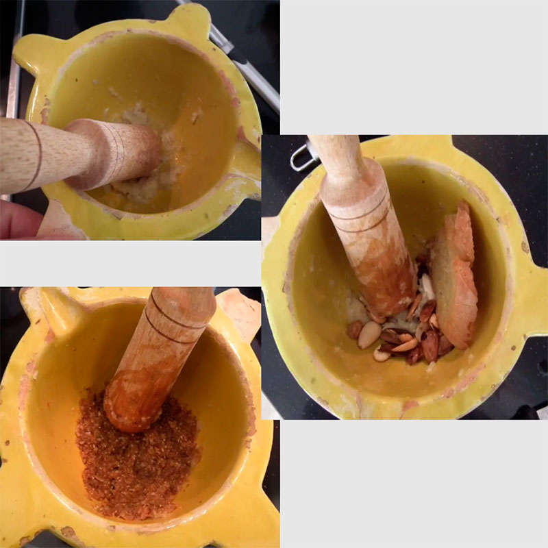2.- Chop the garlic
