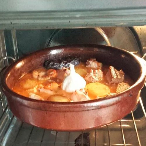 7.- In the oven