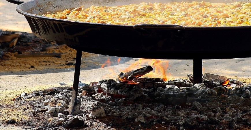 Types of fire for paella