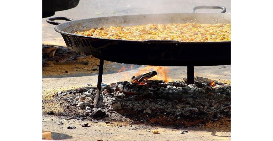 Types of fire for paella