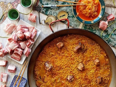 @ricepaella recipe: Kimchi rice with pork ribs