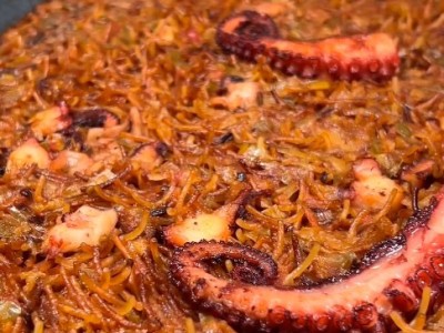 Recipe by _comeydisfruta_: Octopus and leek fideua