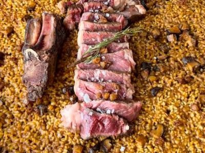Recipe by @fanaticook: Rice with matured beef cutlet