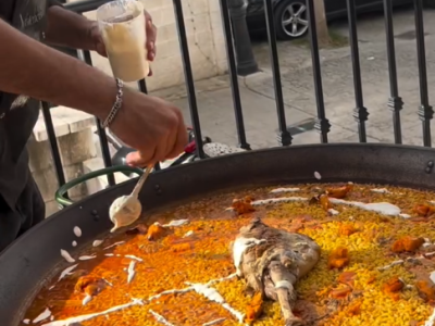 Recipe by @laninavalenciana: Lamb shoulder rice, baked sweet potato and pear aioli