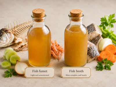 Difference between fumet and fish stock