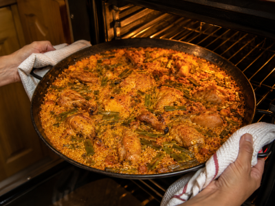 terminar arroz en el horno