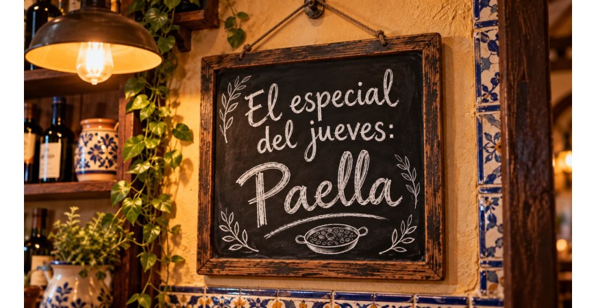 Why is paella eaten on Thursdays in Spain?