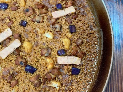 @elchefdelgarito_ recipe: Rib rice, cauliflower, eggplant and foie