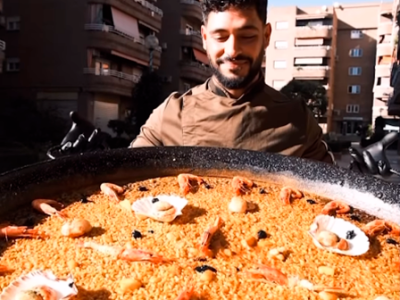 @laninavalenciana recipe: Rice with red shrimp, scallops and cuttlefish