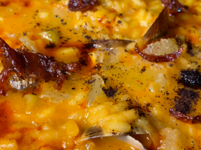 Recipe from @vadearroces: Creamy clam, coconut and lime rice